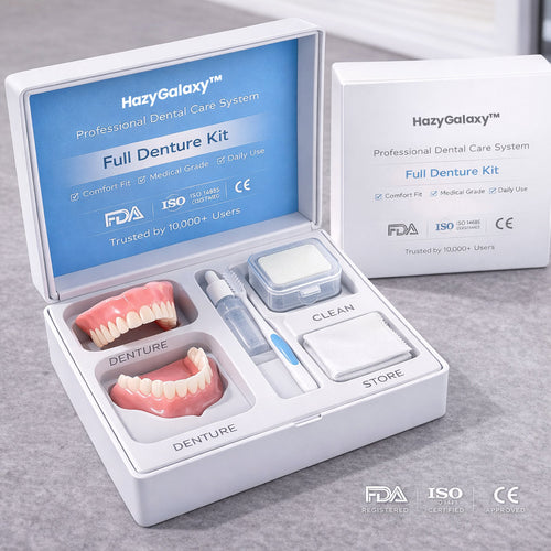 🔥 ENDS TODAY 80% OFF🔥 HazyGalaxy™ Custom-Fit Dentures 🦷Smile with Confidence
