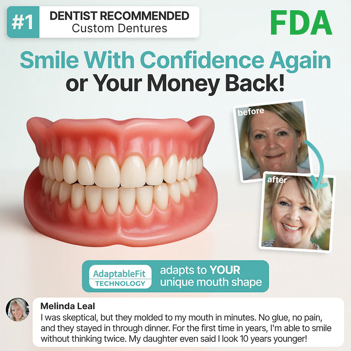 🔥Ends Today: 70% OFF!🦷DarkFairy™ Custom-Fit Full Functional Dentures Make you more confident